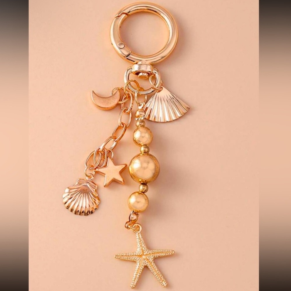 🐚NEW Summer Beach Starfish Bag Charm/Keychain🐚